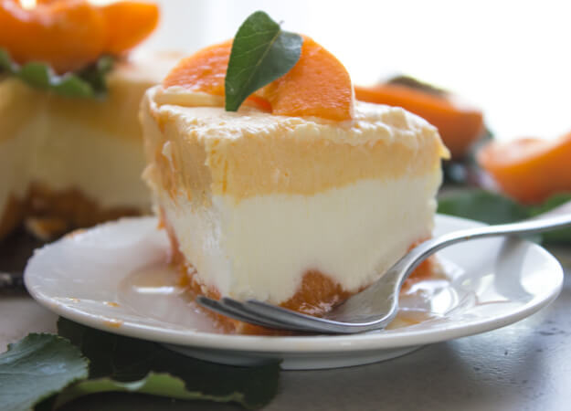foodffs:  FRESH APRICOT DOUBLE LAYER CREAM DESSERT Really nice recipes. Every hour.