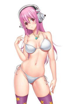 hentai-uploads:  Sonico looking sexy in a swimsuit :3 