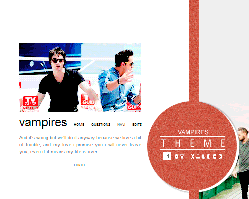 kalder:  THEME #11    ↳ V A M P I R E S Sidebar Title; 4 Costum Links; Tags on