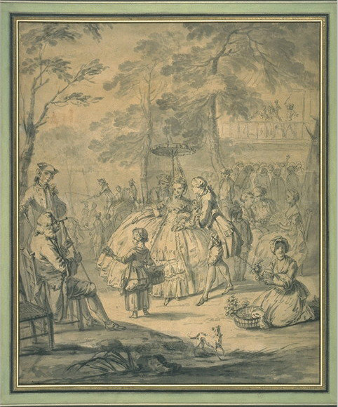 “Promenade des boulevards” by Hubert-François Gravelot (1699-1773)