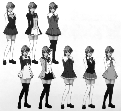 aceyasu: Hey seacats! Here’s some various outfit sketches from the PS3 port! (Open in new tab 