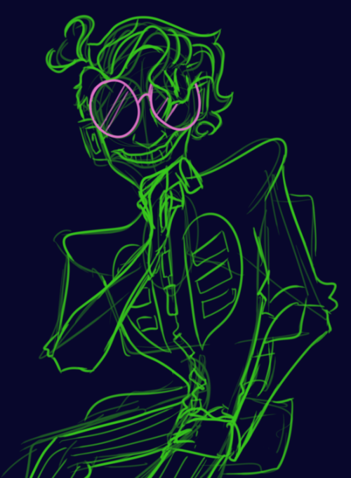 zimmybaby: Me drawing nathan be like: *dark background with neon green pen* This wonderful character