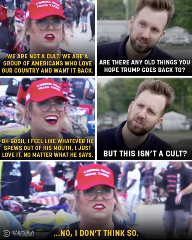 imagine-all-the-people:This gem from the daily show… Jordan Klepper takes on MAGA