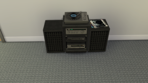 monochromereflections: monochromereflections: Haggy’s Sims 2 to 4 Retro Turntable RecolourI really l