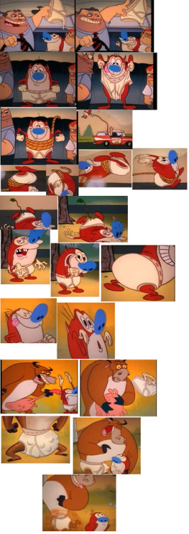 Porn Pics “No Pants Today” of Ren and Stimpy