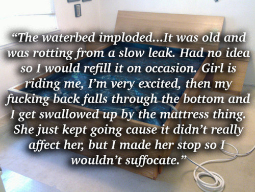 pr1nceshawn:  Awkward situations where people had to stop having sex. 