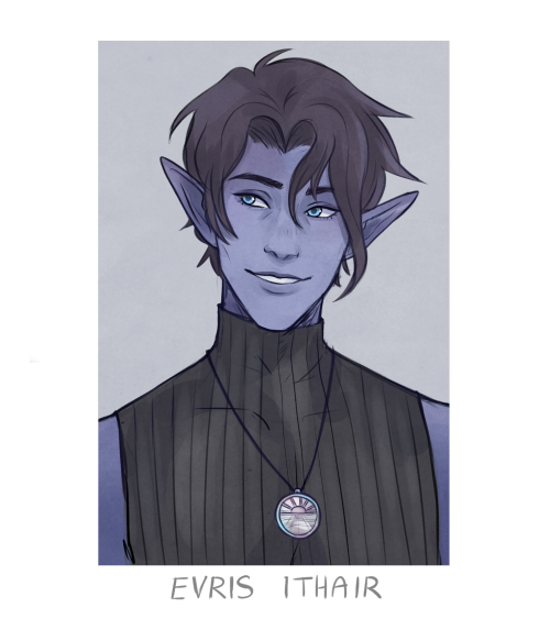 Some portrait practice with Evris! He’s one of the NPCs travelling with our DnD party and he’s also 