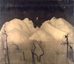 templeofapelles: Winter Night in the Mountains, 1921 Harald Sohlberg 