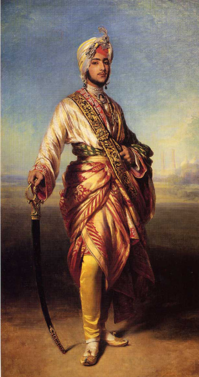 franz-xaver-winterhalter: The Maharaja Dalip Singh, 1854, Franz Xaver WinterhalterMedium: oil,canvas