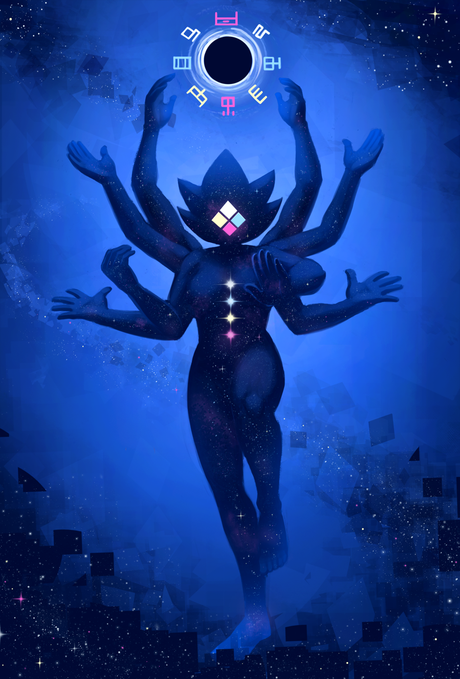 noordledoordle:  My Diamond Authority fusion, Black Diamond, summoning her weapon