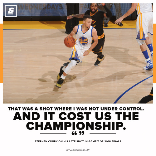 Steph can’t stop thinking about that shot. 