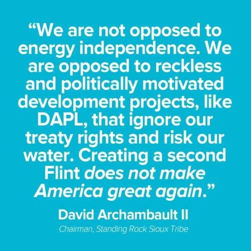 Official statement from the Chairman of the Standing Rock Sioux Tribe