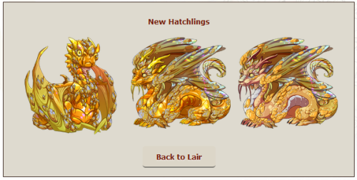 Gilded Light Hatchlings for Sale!No triples this time, but these gorgeous one-offs are wonderful in 