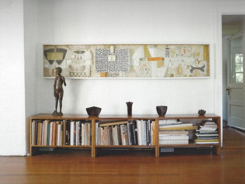 blueberrymodern:home of costantino and ruth nivola (artwork by nivola for olivetti showroom)