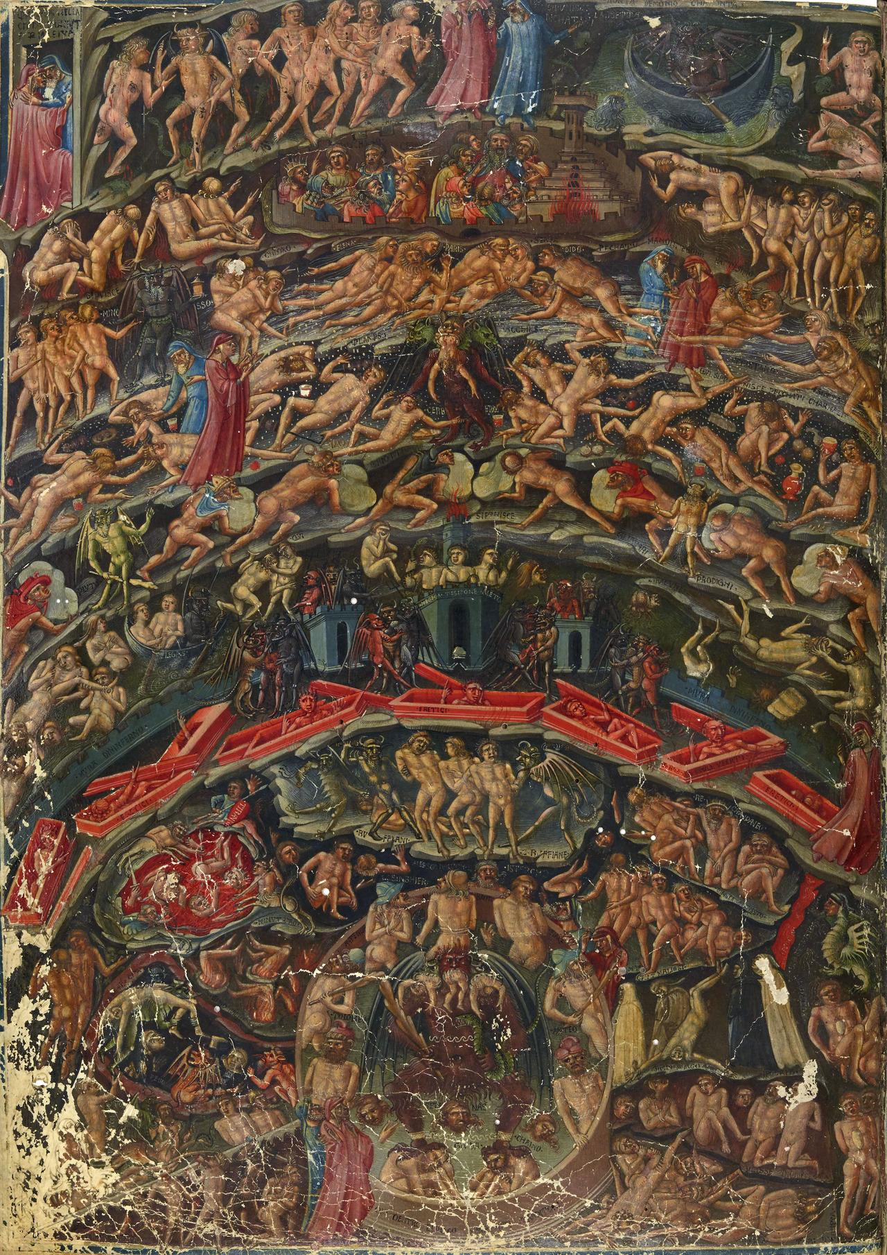 discardingimages: nine circles of Hell Dante Alighieri, Divina Commedia, Italy c.