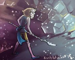 frostykatcreations:  so i was sketching pearl and suddenly i got really into it and it kinda turned into a messy experimental painting of sorts??? whenever i draw at night i get all experimental and weird with my art and start feeling really fidgety and