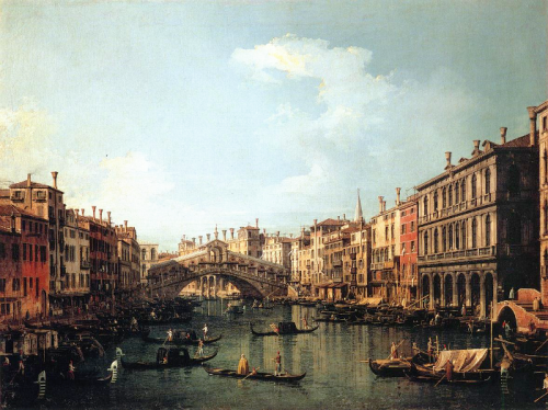 artofnancydrew: Rialto Bridge from the South by Canaletto; oil on canvas, 1735-1740 No fun informati