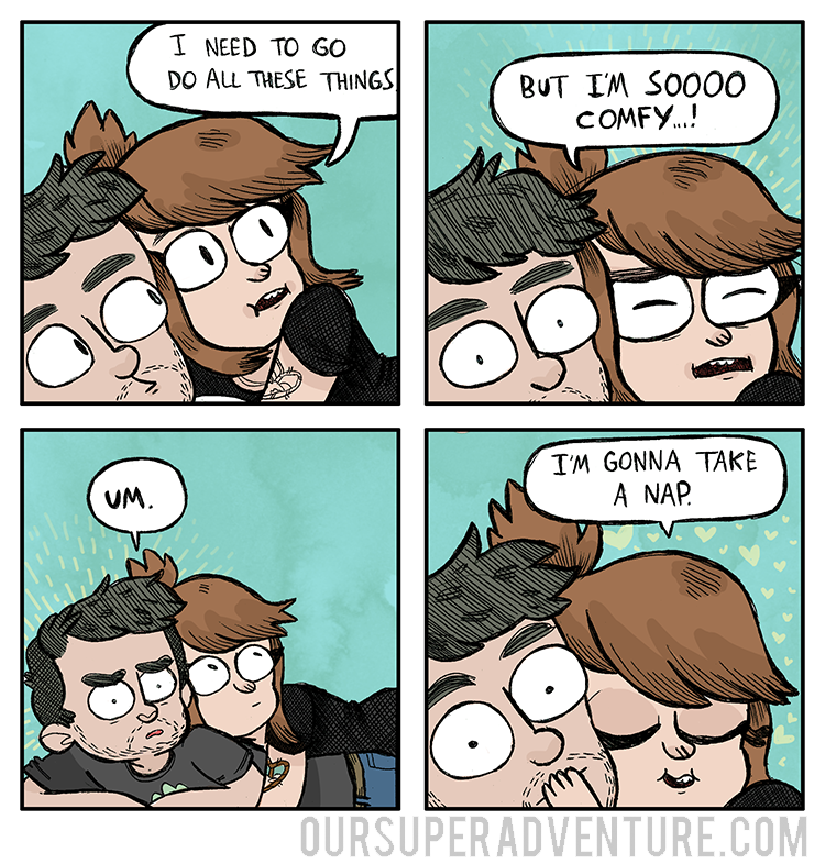oursuperadventure:  significant others make very great cushions(it’s mine and stef’s