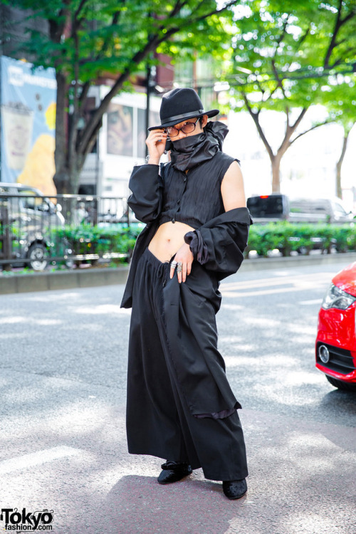 tokyo-fashion:17-year-old Japanese student Kanji on the street in Harajuku. He’s wearing monoc