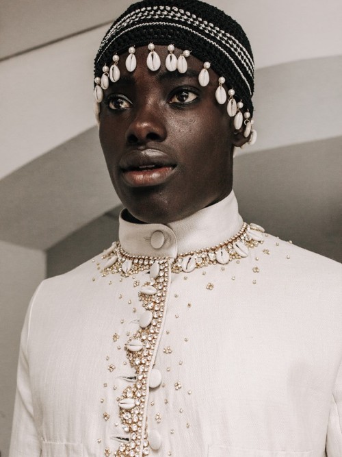 black-boys:Joseph Mensah by Chloé Le Drezen | Grace Wales Bonner SS 16