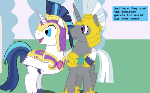 ask-four-inept-guardponies:ask-four-inept-guardponies:Just wait until you see their sergeant.To date, this remains one of my personal favourites. Poor Shining Armor, will he ever find happiness?xD!