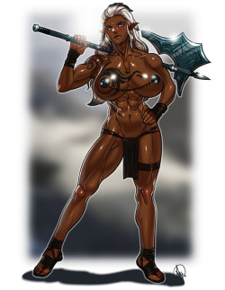 musclegirlart:  Alfhild Storm-Rider, tropical