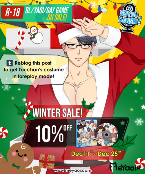 meyaoigames: 10% off on #SeiyuuDanshi  18+ BL/Yaoi game from today to 25 Dec!  Purcha