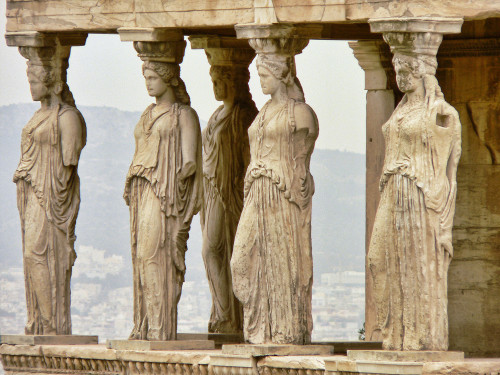 classical-beauty-of-the-past:The Caryatids by George Fournaris