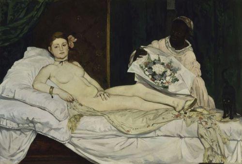 lesbianartandartists: Edouard Manet, Olympia, 1863 Victorine Meurent, who modeled for two of Manet&r