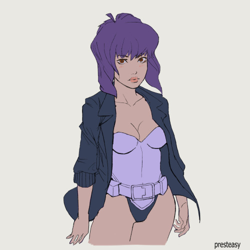 5/365 Here’s some Ghost in the Shell fanart! Motoko Kusanagi is such an iconic character in th