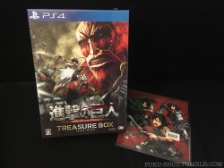 After making 239420984 news posts about this, my own copy of the KOEI TECMO Shingeki no Kyojin Playstation 4 game (Treasure Box Edition) has arrived! I will unbox and play it tomorrow (◕‿◕)  You can actually watch Kamiya Hiroshi/Levi’s seiyuu