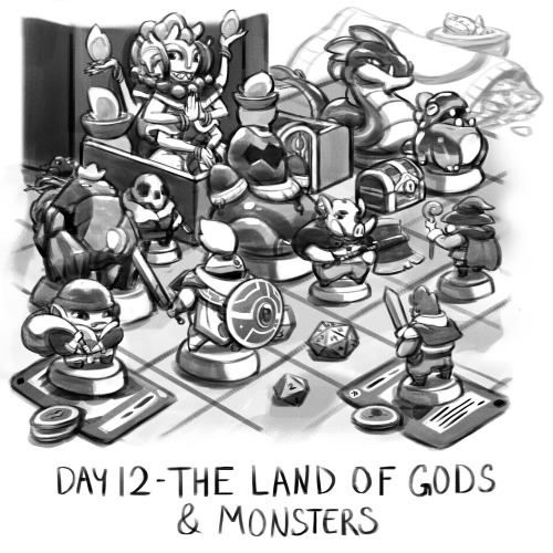 Inktober day 12- The Land of Gods and Monsters.