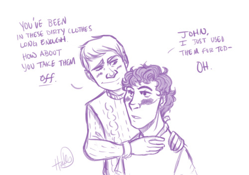 nerdoodles:  Sherlock is still getting used to actually being able to be in a relationship with John