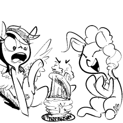 &gt;Pinkie pie making Rainbow dash a pancake/cupcake monstrositymlpg draw