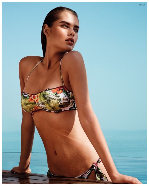 etoystk: Solveig Mork is Glam in Trendy Swimsuits for Twin-Set 2015 Campaign