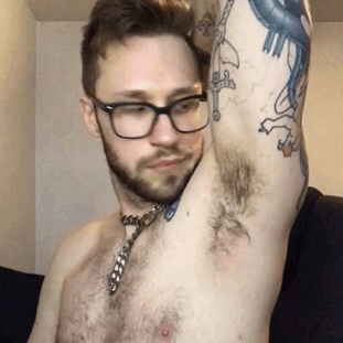 thegaygeeknsfw:  theodderotter717:  Love the way my pits smell :) 🤤  👓 🤓 