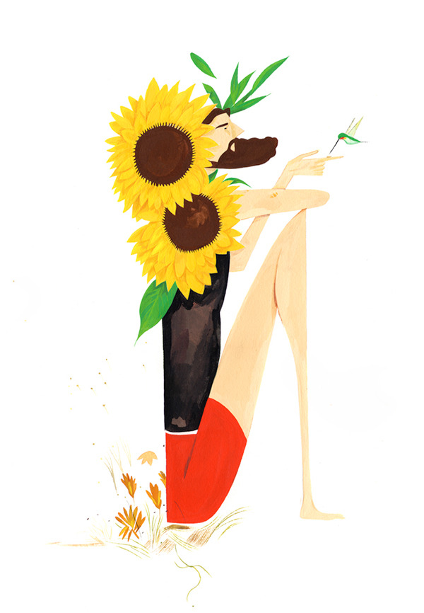darksilenceinsuburbia:  Jon Lau 2015 Calendar Series Mei Mei   Po 10 out of 12* nature-themed
