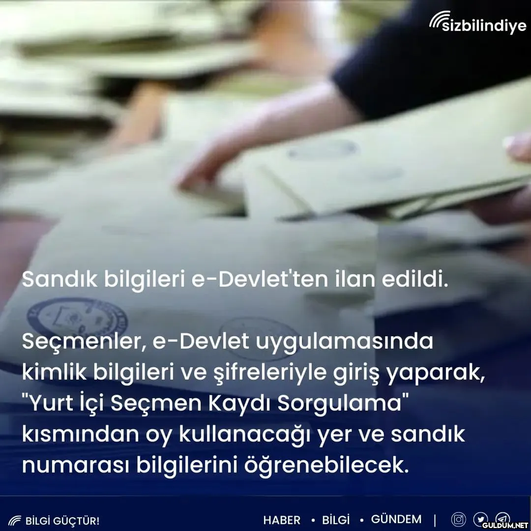 Sandık bilgileri...