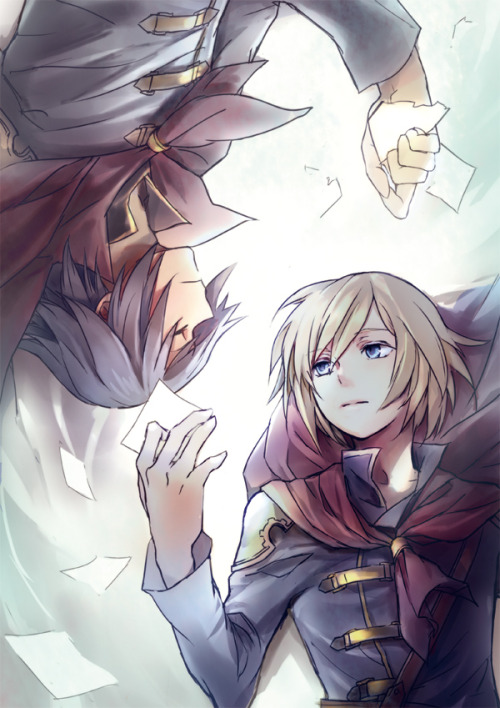 doujinshi cover art for my Machina/Ace doujinshi which i made 4 years ago.OKAY SINCE TYPE-0 HD IS OF