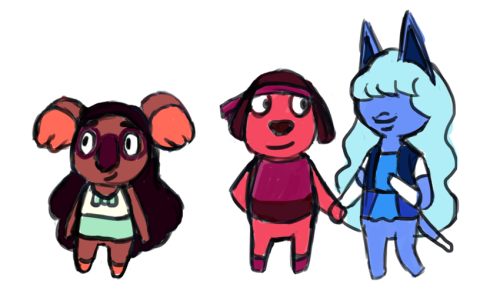 grevlingitaket:  i love when ppl draw characters in animal crossing style, so i did some for steven universe~