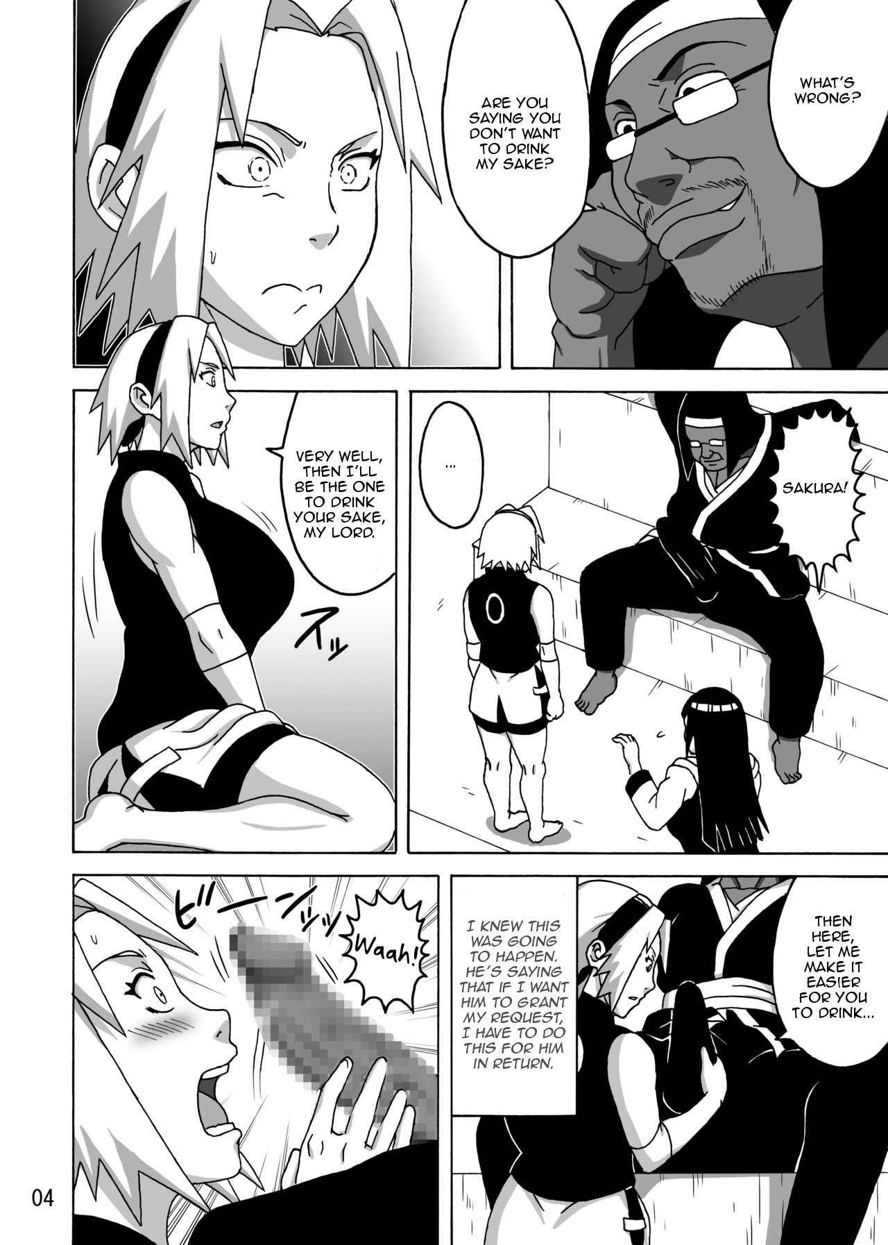 sexymanga:  Naruto Sakura x Hinata threesome part 1