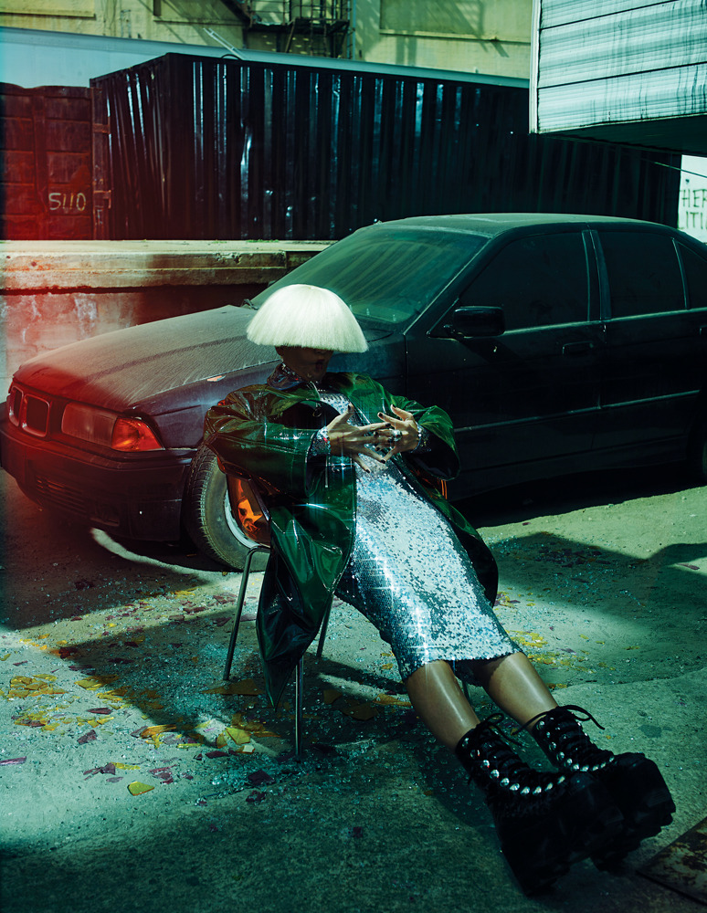 edenliaothewomb:Sia Fuler, photographed by Gregory Harris for INTERVIEW, April 2015.
