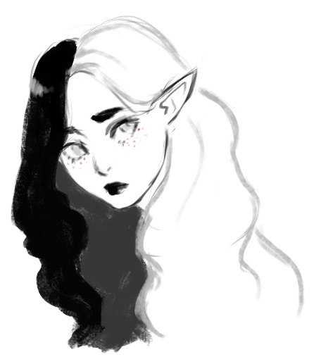 My new OC - Jane. She’s not elf, her ears are genetic modification