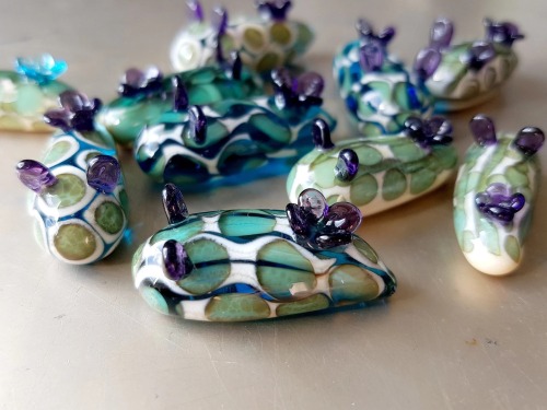 Glass Sea Slugs // Indolent Jellyfish on Etsy