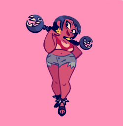 mimiadraws:  today’s warmup feat. a character I drew a lot when I was in high school… she has chain chomps for hair 🍄⭐️