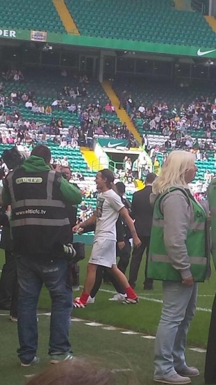 Louis at the Celtic charity match in 2014 - 7/9/14