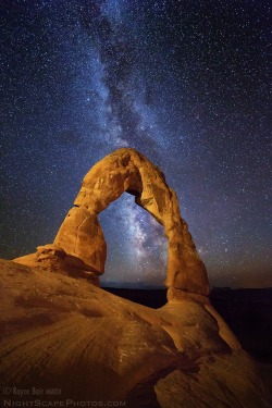 just&ndash;space:  Delicate Arch and the Milky Way, by Royce Bair js