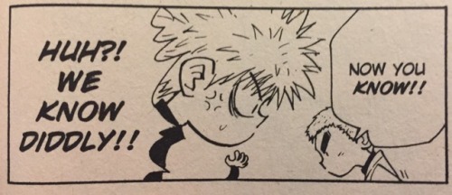 evrart: official translation killua sure likes outdated slang