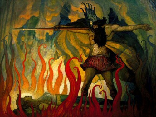 &lsquo;The Magic Firespell&rsquo;. N. C. Wyeth. 1928.