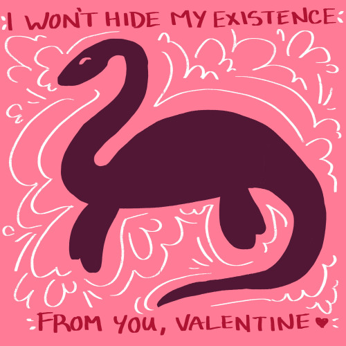 sporkart:Cryptid Valentine cards :3bonus because i couldn’t get it out of my head: Keep reading